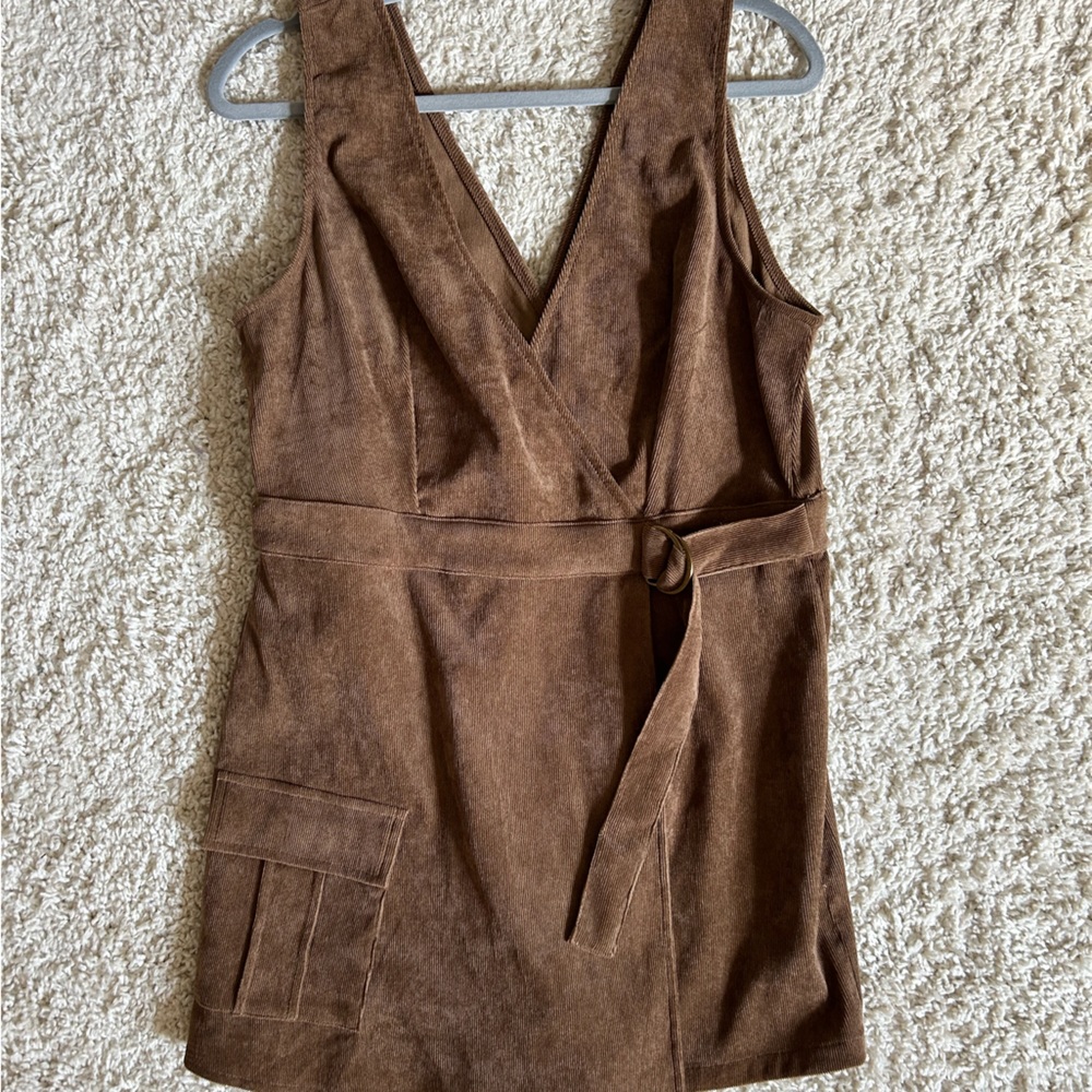 Brown corduroy romper from boutique, never worn